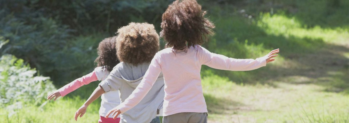 children playing in park